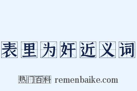 表里为奸近义词是什么意思的图片